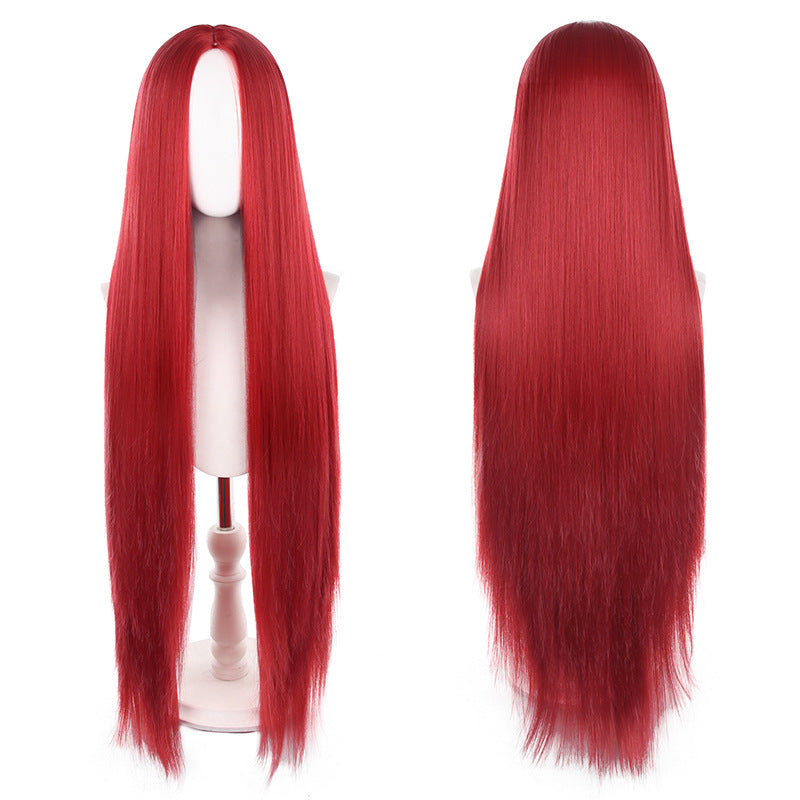 Mid-length Universal Long Straight Scalp Style Cos Wig
