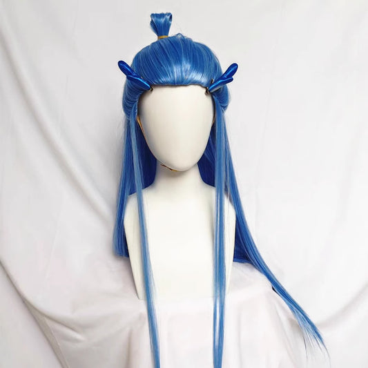 The World Ao Bing Ice Blue Ancient Style Special Beauty Cos Wig