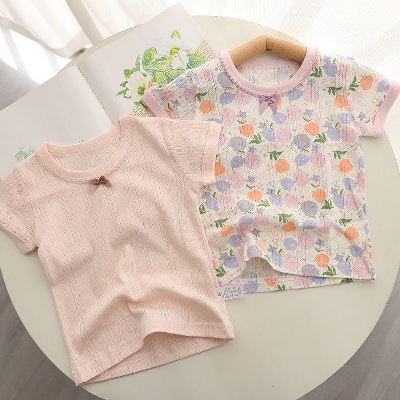 Children's Half Sleeve Top Pure All Cotton Children's T-shirt