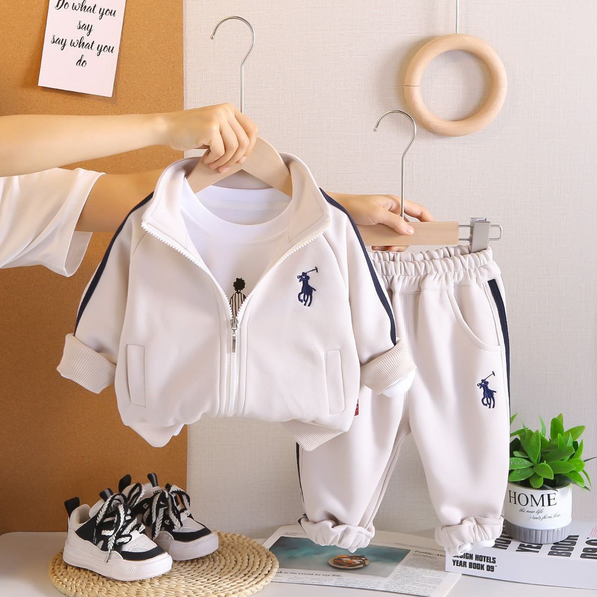 Children's Boys Autumn Clothing Western Style Long Sleeve Three-piece Children's Suit