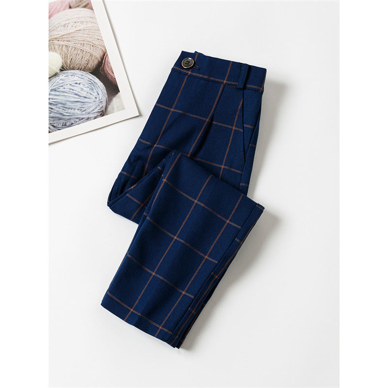 Children's Boy's Trousers Black Navy Blue Campus Teens Performance Piano Plaid Children's Pants