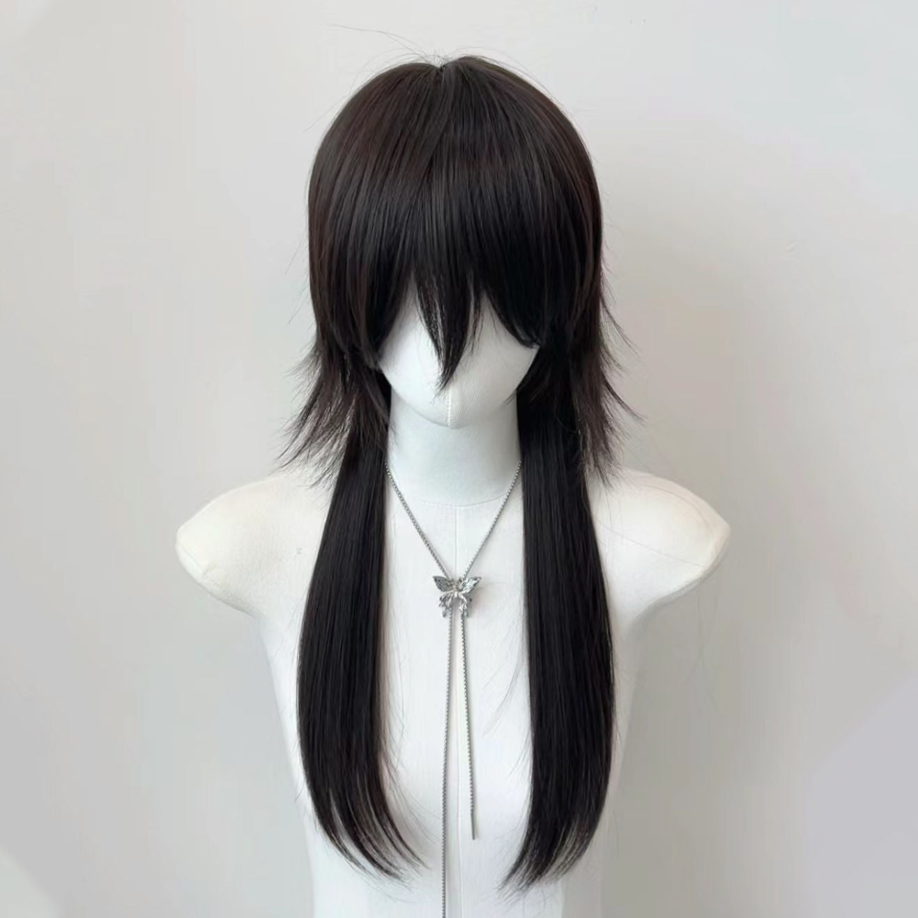 Anchovy Two-dimensional Plus Long Hair Wolf Tail Samurai Head Natural Other Wig