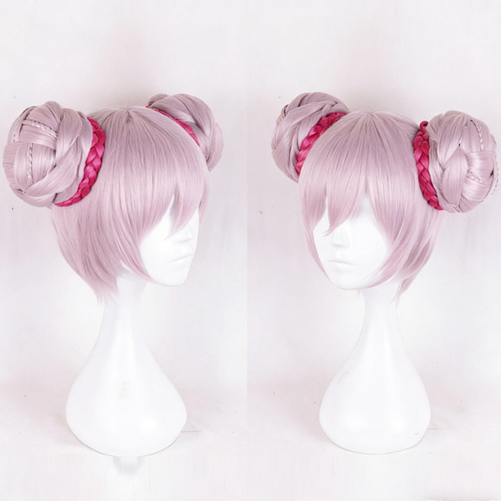 Glory Original Leather Pink Double Hair Package Cos Wig