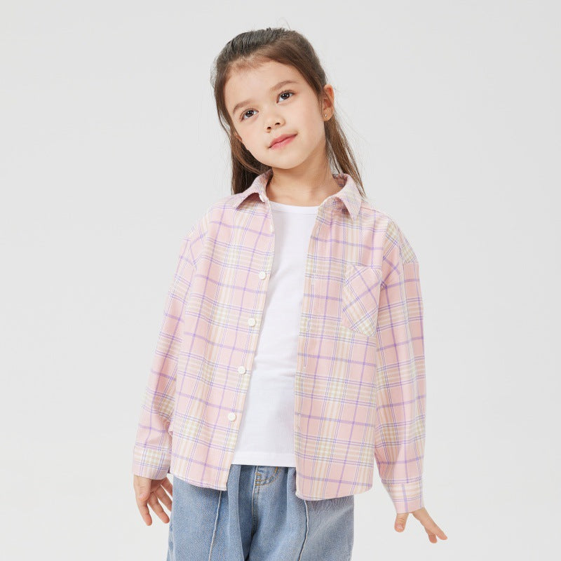 Children's Clothing Long Sleeve Lapel Spring Teens Babies Children's Shirt