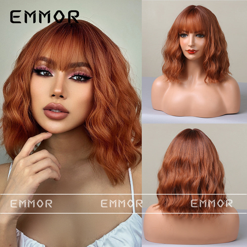 Women's Small Volume Daily Versatile Summer Full Head Wig Short Curly Hair