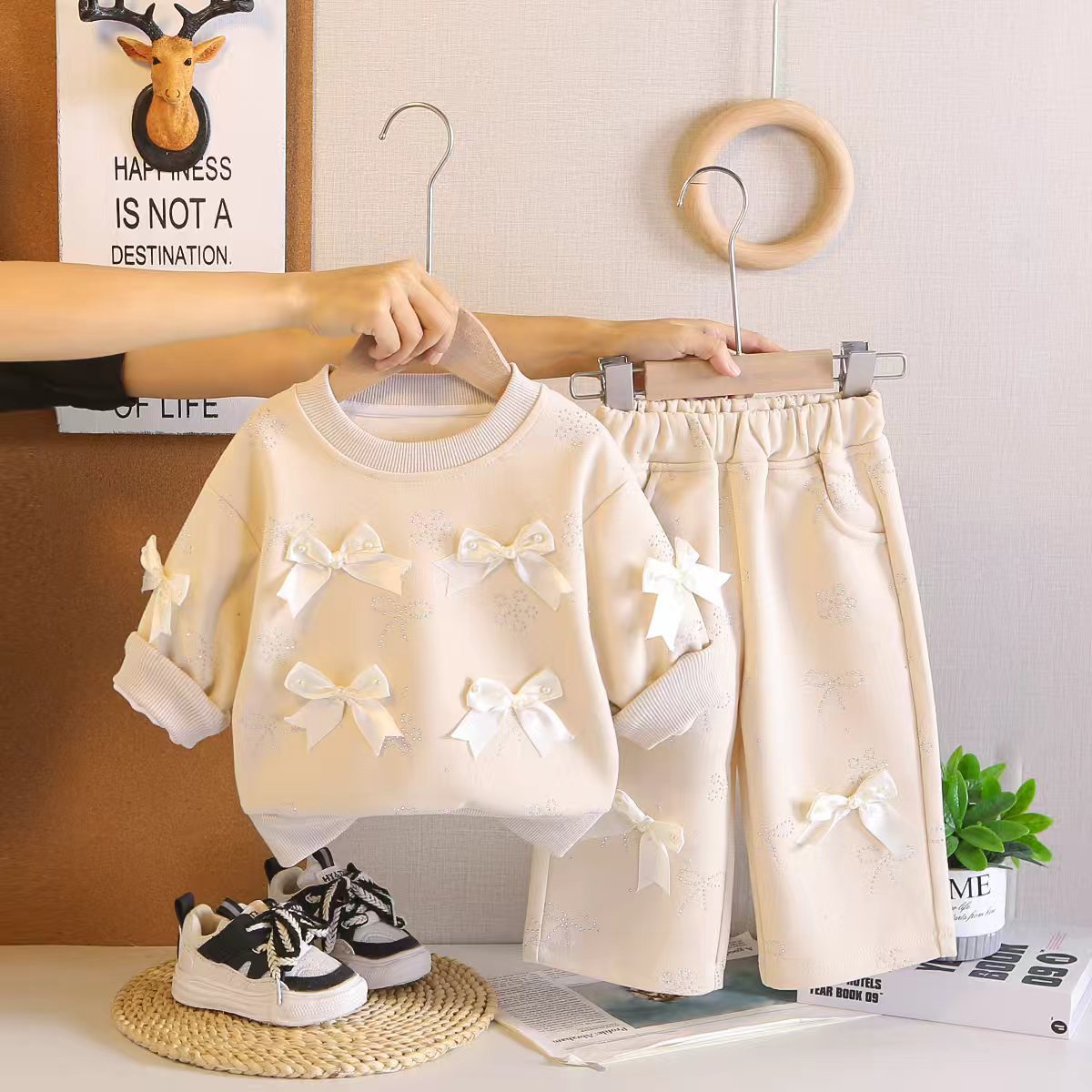 Spring Suits Western Style Fashionable Bow Children's Suit