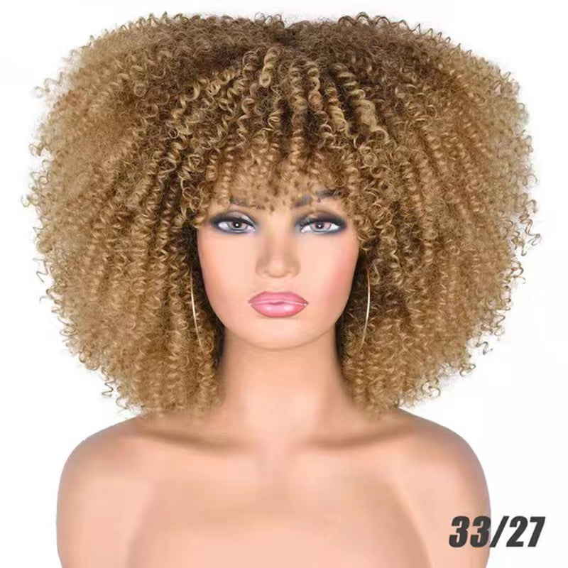 Micro Volume Afro Head Cover African Small Wig Short Curly Hair