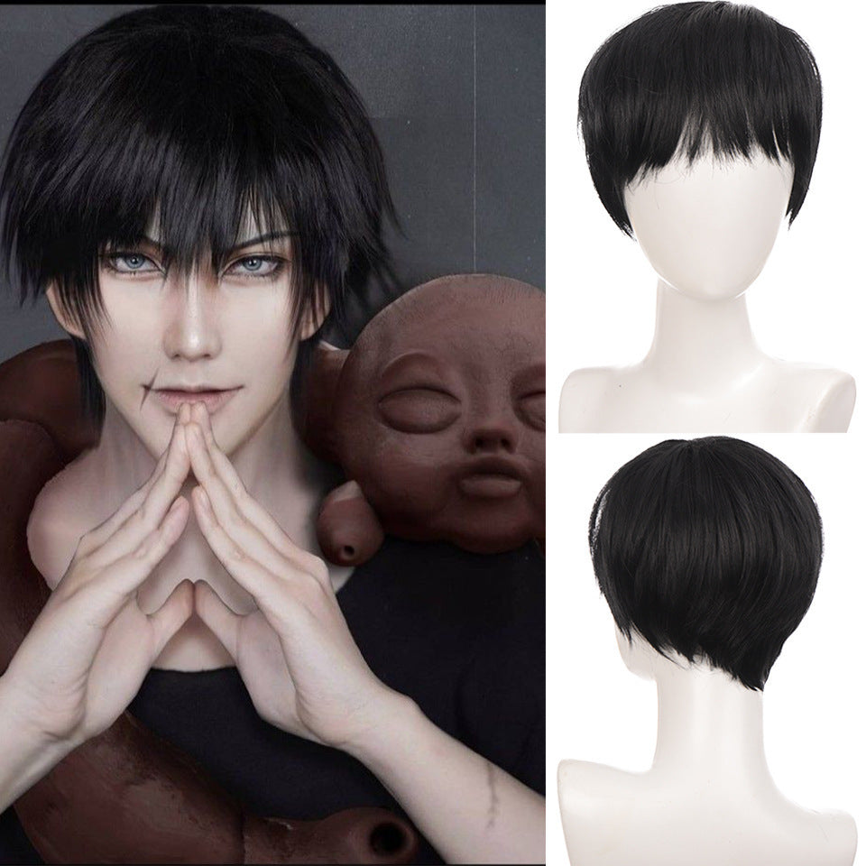 Men's Short Curly Fluffy Natural Mechanism Chemical Other Wig