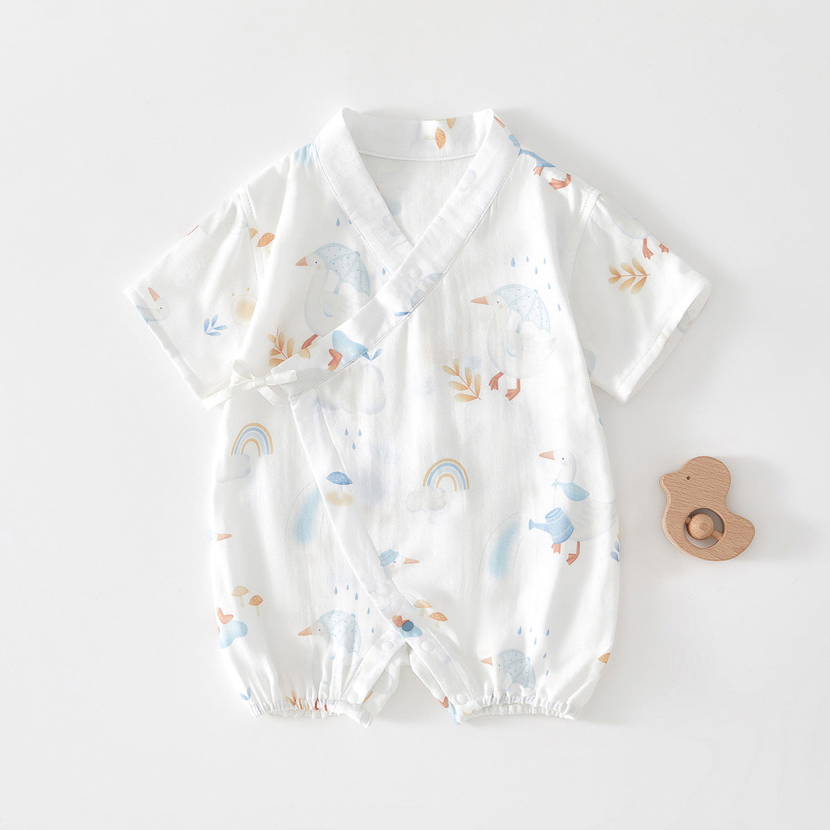Summer Gauze Thin Born Clothes Chinese Gown Breathable Jumpsuit, Climbing Suit