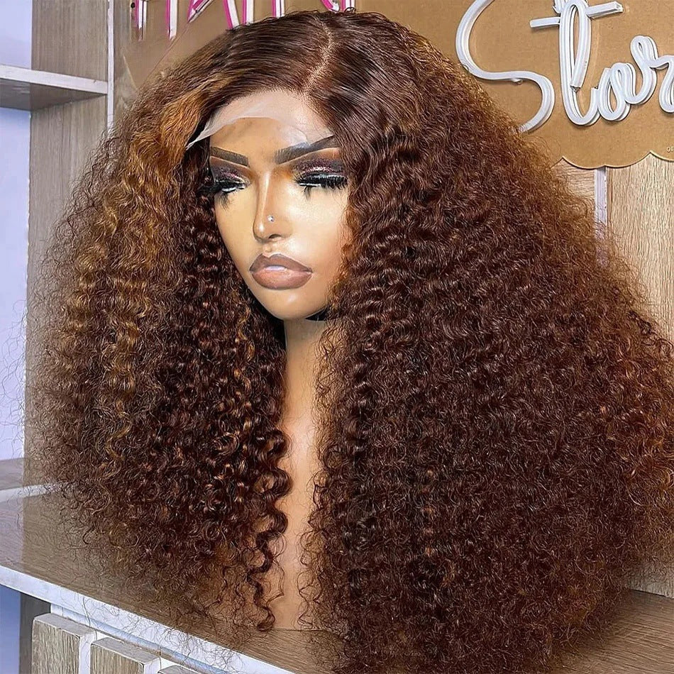 Double Drawn Human Lace Curly Density Real Hair Wig