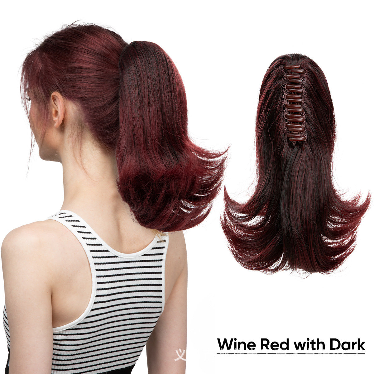 Lady Fiber Hair Band Matte Chemical Small Roll Grip Wig Ponytail