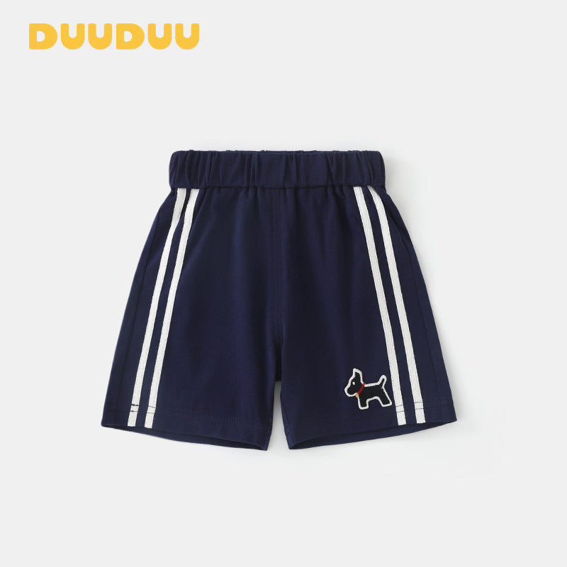 Children's Blue Summer Thin Shorts Casual Sports Korean Children's Pants