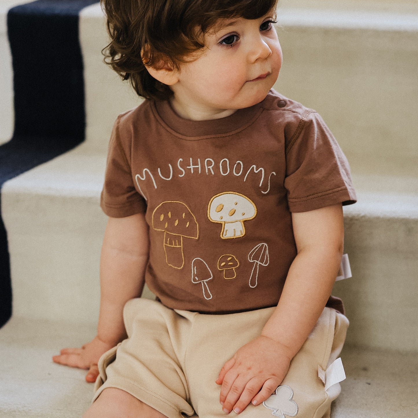 Children's Boy's Short-sleeved Clothing Embroidery Top Summer Dress Half Children's T-shirt