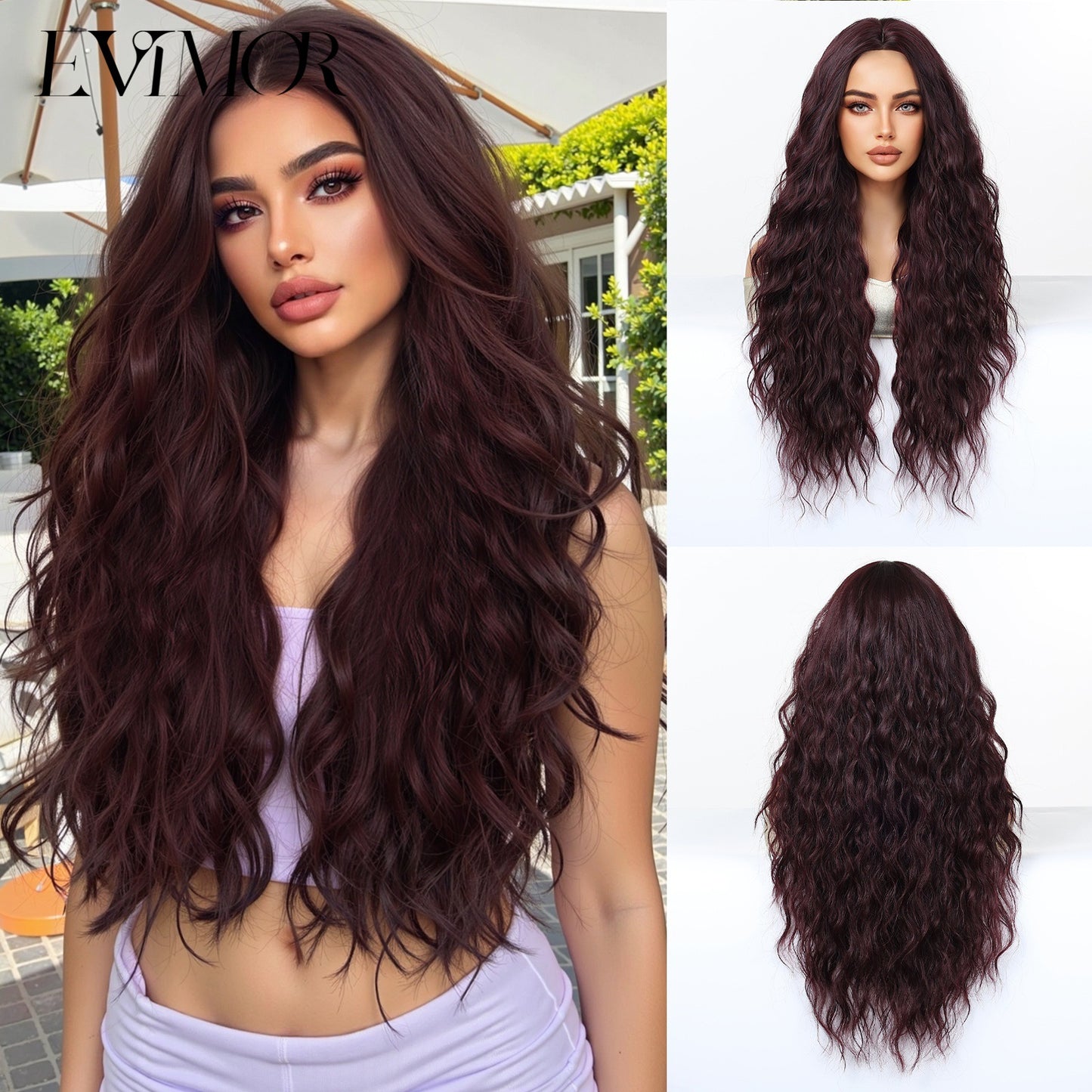 Women's American Curly Inch Fluffy Hair Simulation Natural Wig Long Curls