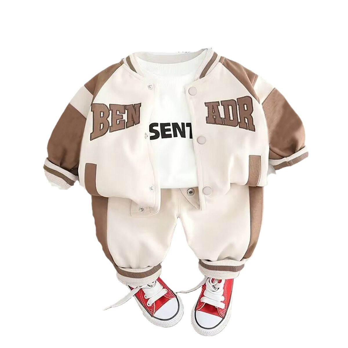 Korean Style Handsome Letter Baseball Uniform Children's Suit