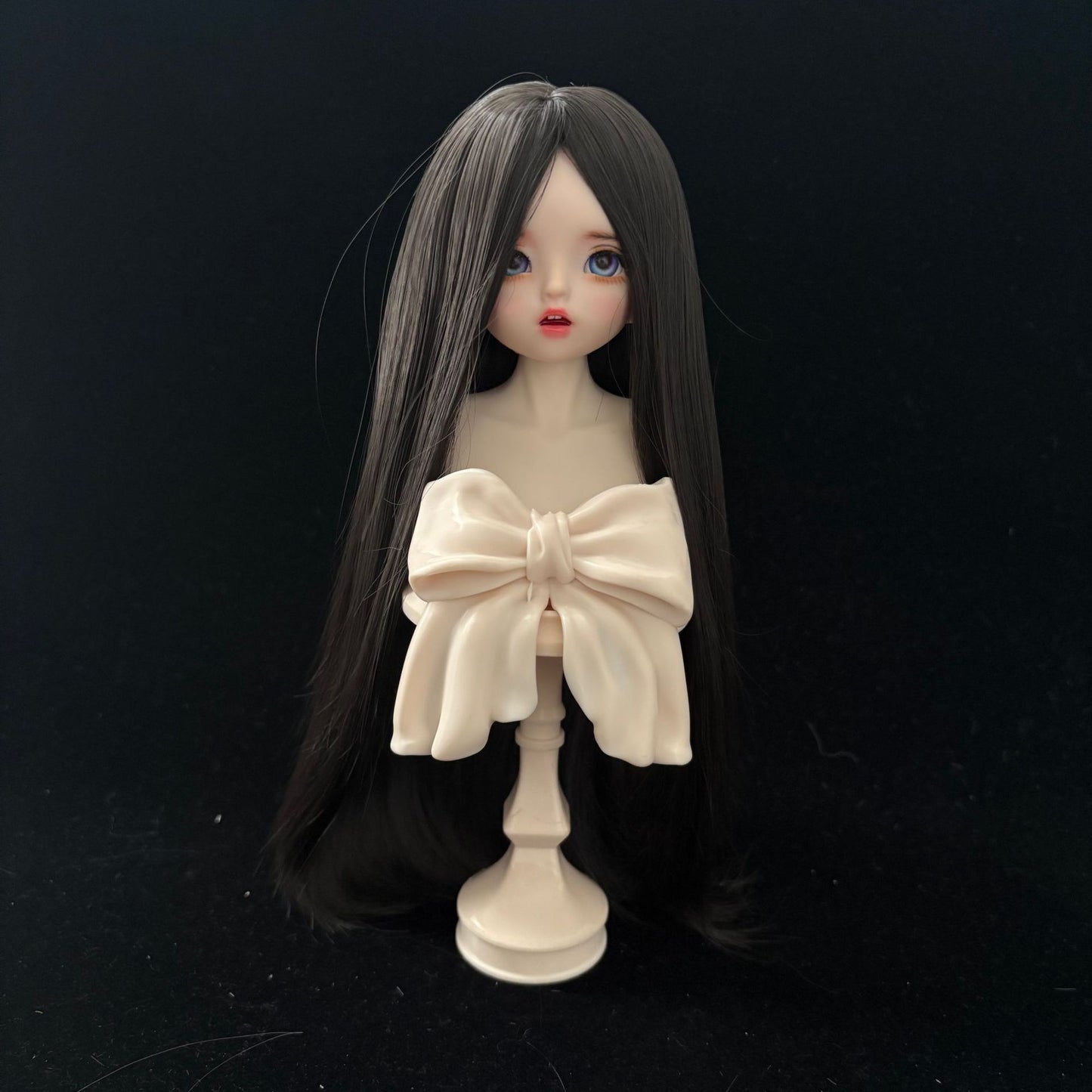 Points Soft Silk Long Bangs Straight Hair Cover Blank Cos Wig