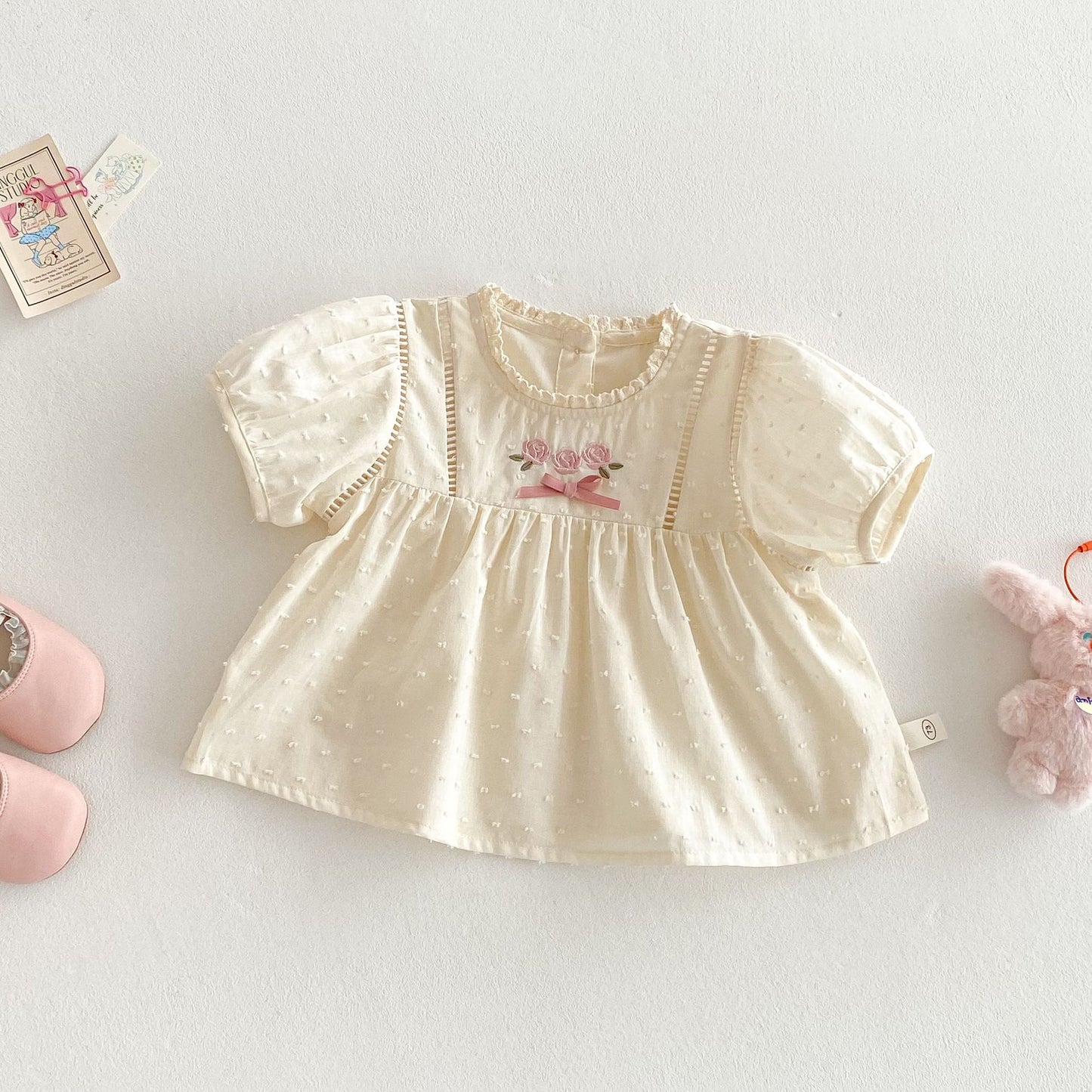 Korean Style Lace Collar Fashionable Small Shirt Children's T-shirt