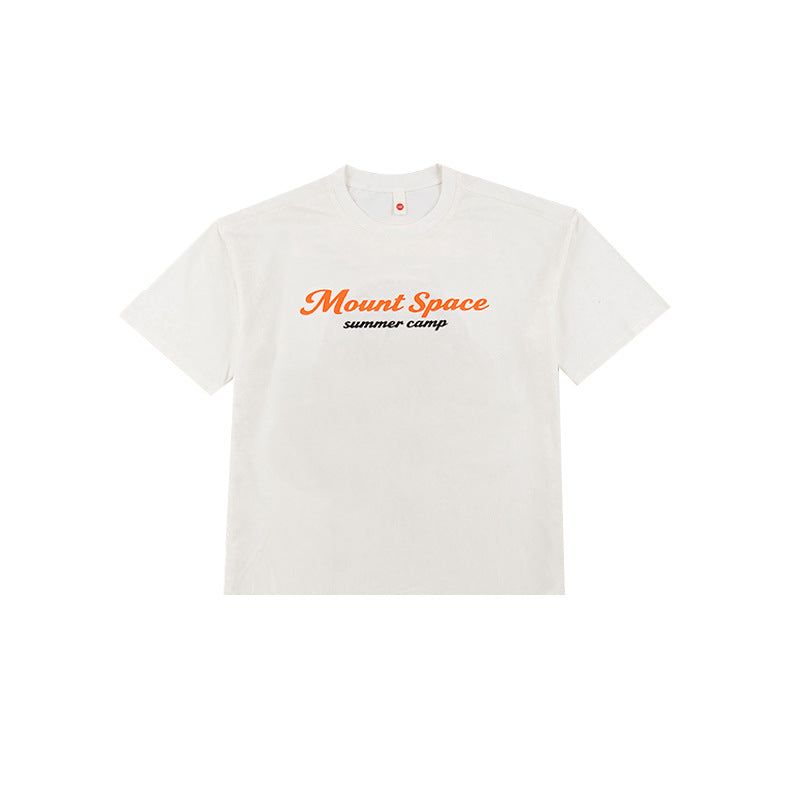 Men's & Children's Short-sleeved Summer Outdoor Camping Style Breathing Cotton Teens Short Sleeve Children's T-shirt