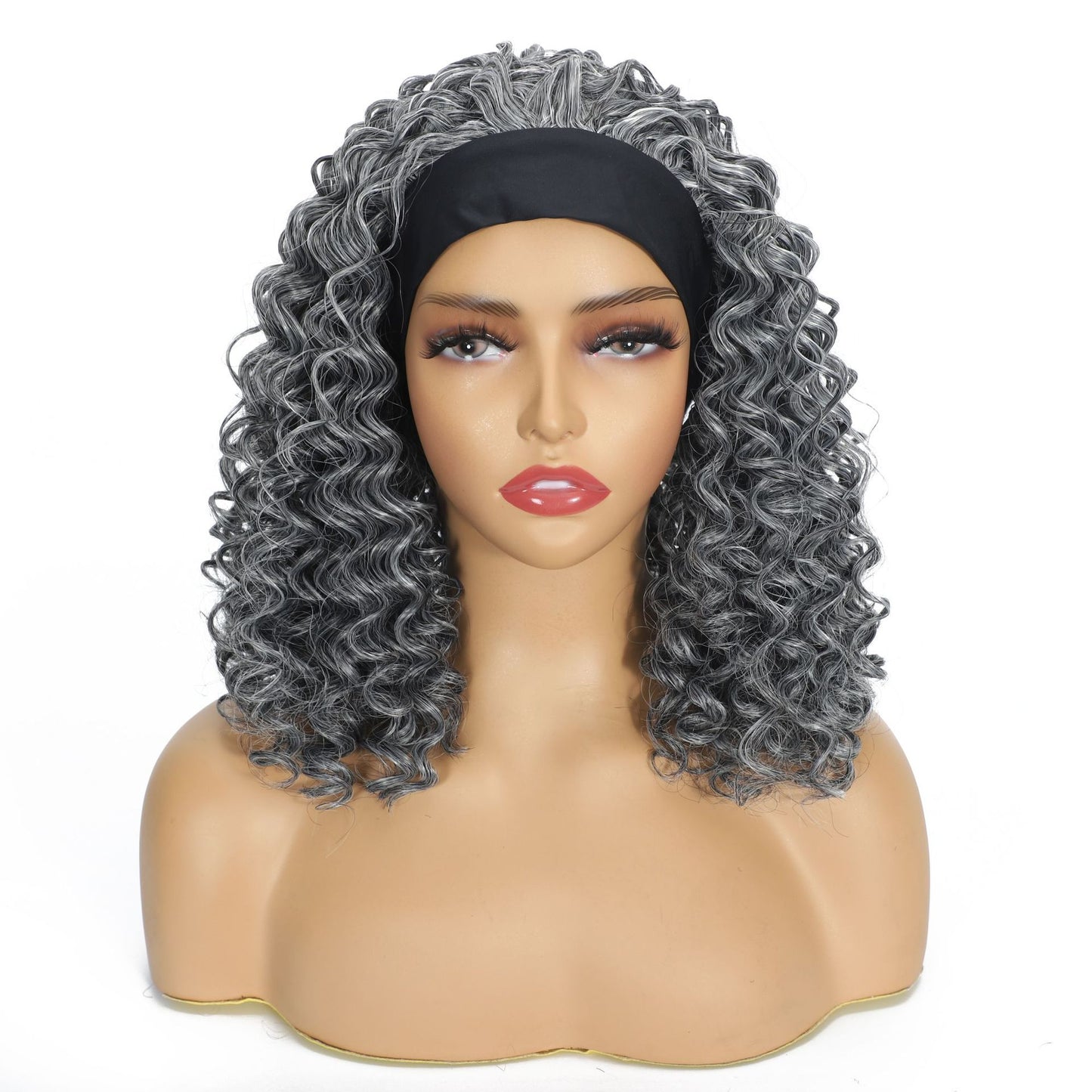 Band Head Cover Screw Rolled Chemical Wig Short Curly Hair