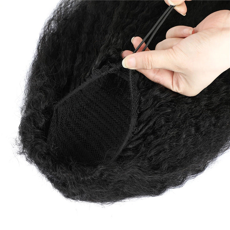Invisible Stitching Horse Tail Real Straight Wig Ponytail