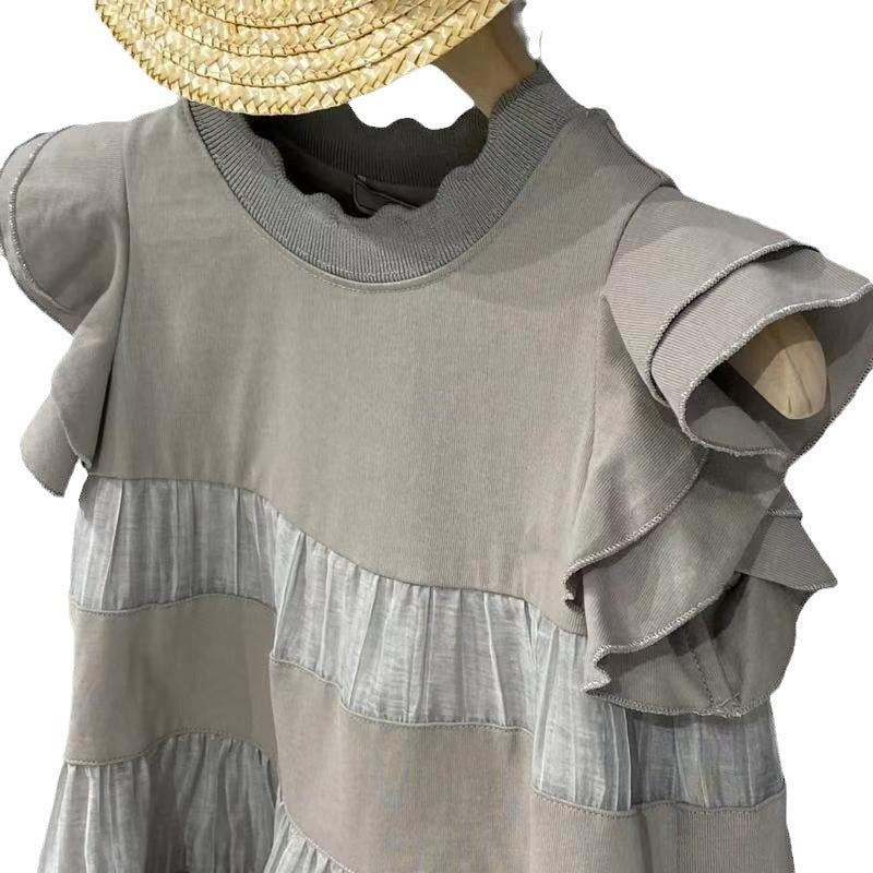Children's Summer Western Style Fashion Thin Flounced Skirt Sleeve Children's Dress