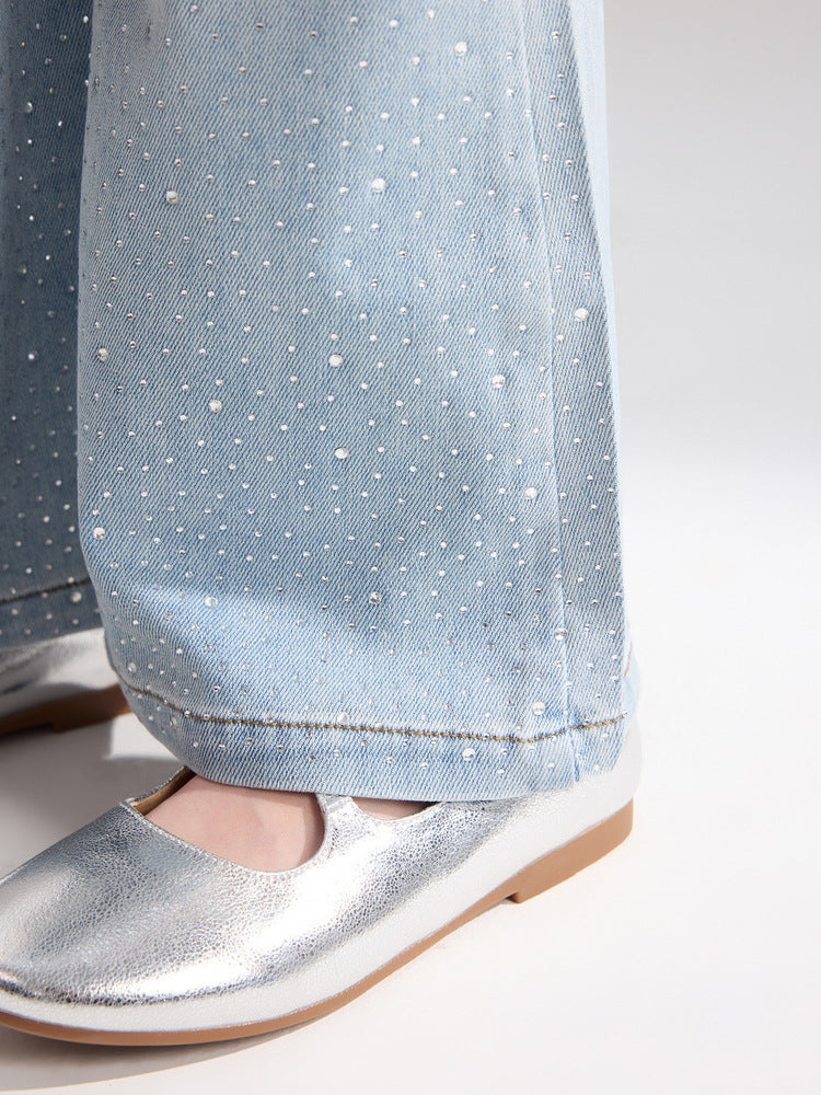 Children's Summer Wear Trousers Slimming Rhinestone Skinny Children's Pants