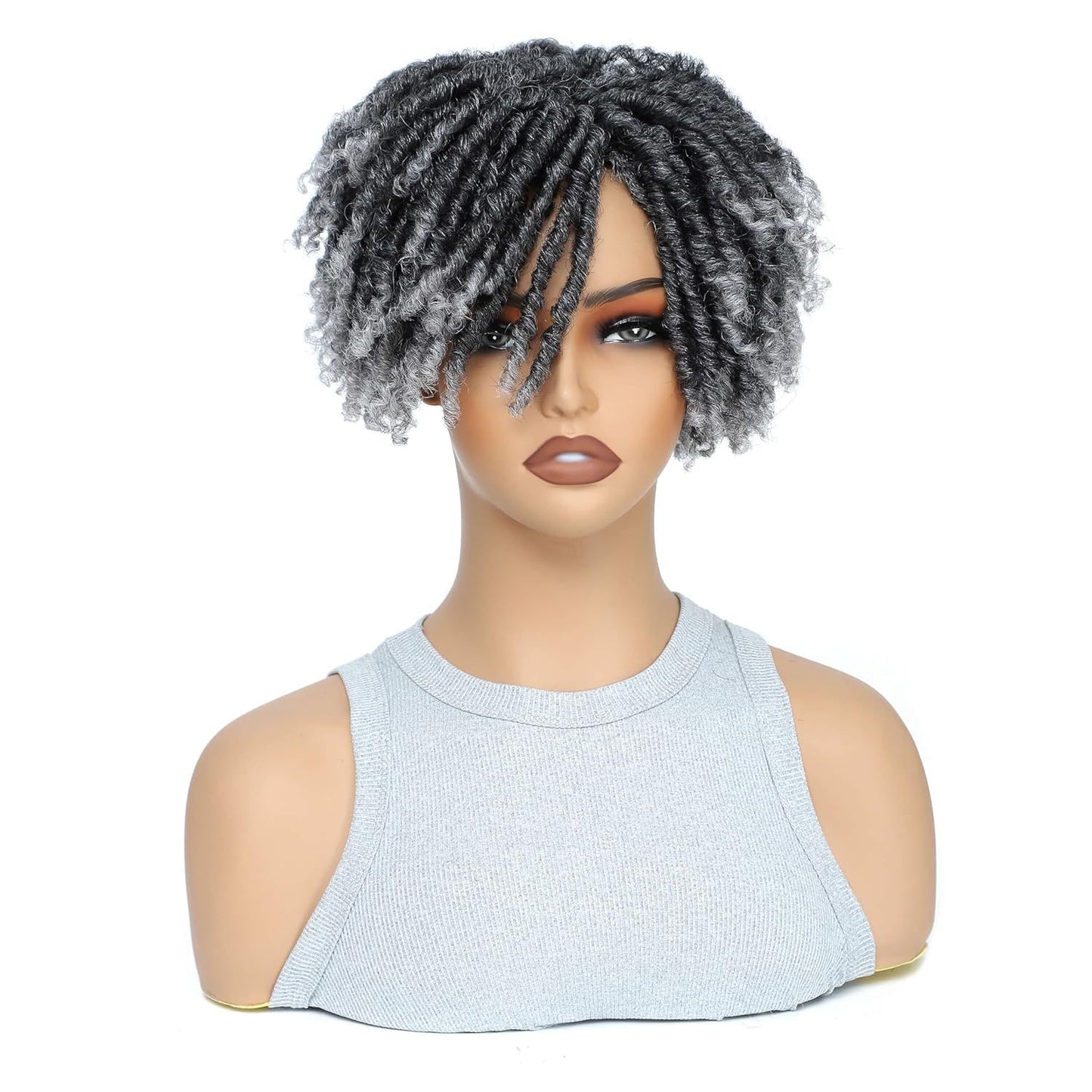 African Spiral Mesh Plate Dreadlocks Curly Long Hair Wig