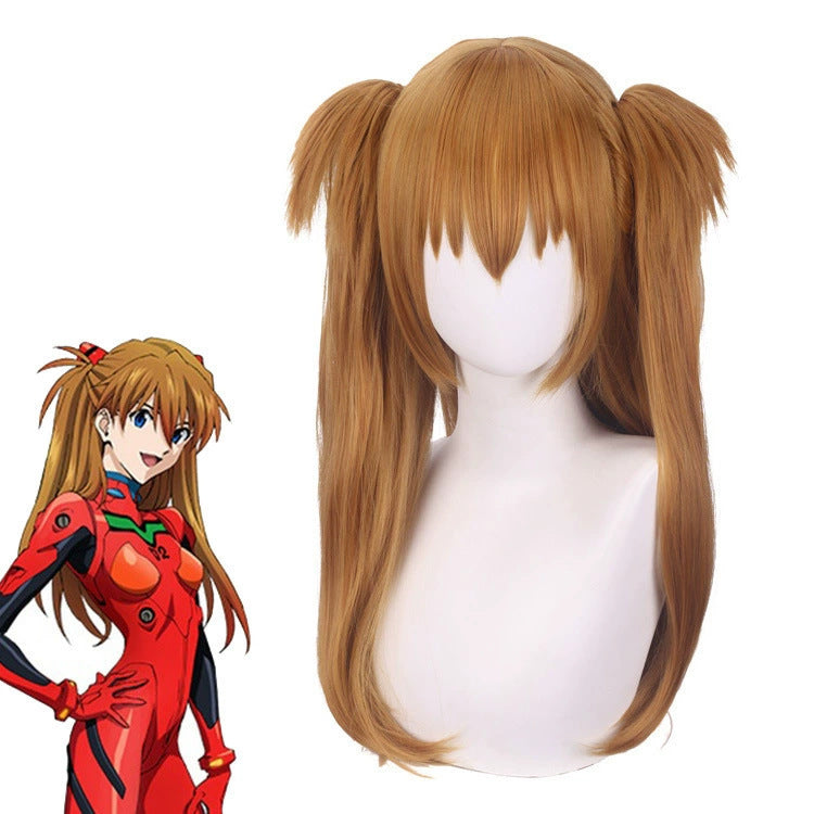 Neon Genesis Evangelion Purple Curly Hair Cos Wig