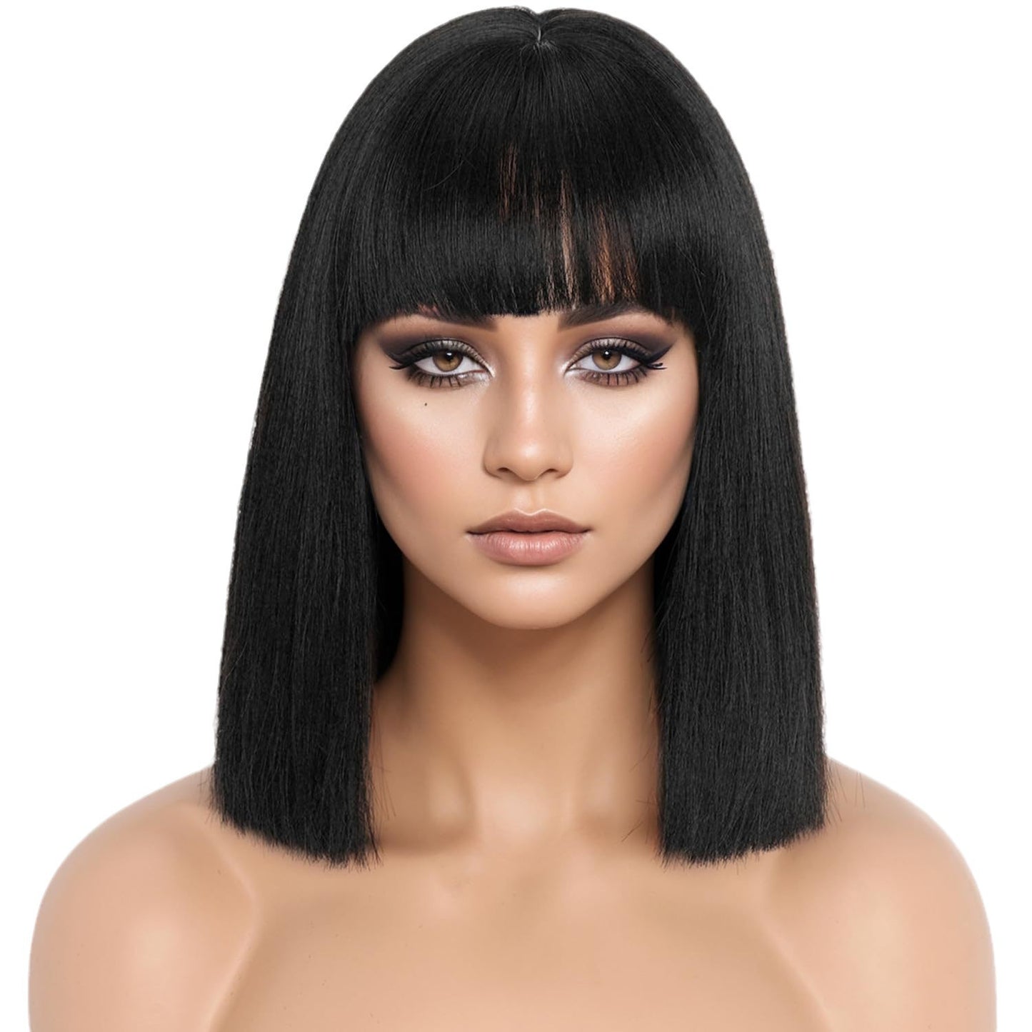 Casual Festival Party Color Female Bangs Wig Short Straight Hair