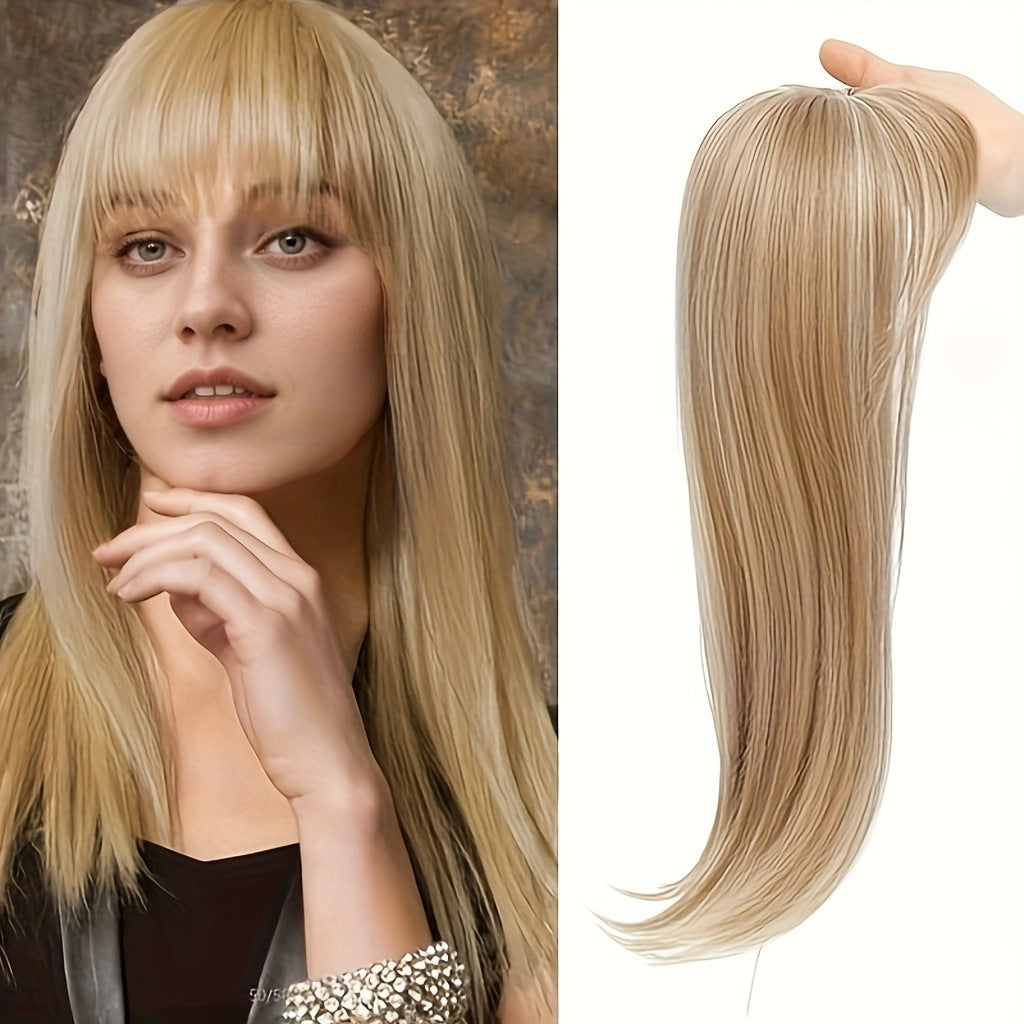 Gray Hair Sparse Air Bangs Piece Straight Wig