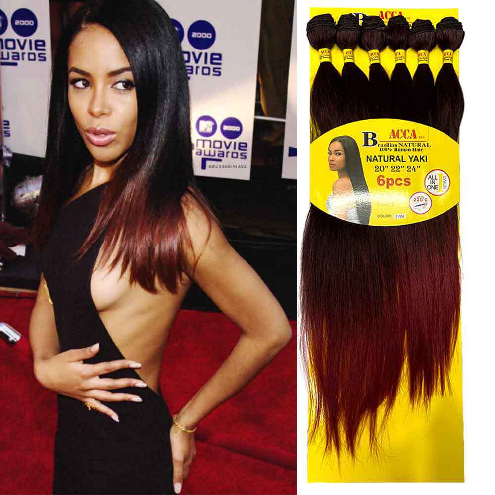 African Black Long Straight Hair Weft Wig