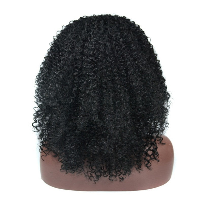 Women's Head Cover Small Roll African Fluffy Wig Short Curly Hair