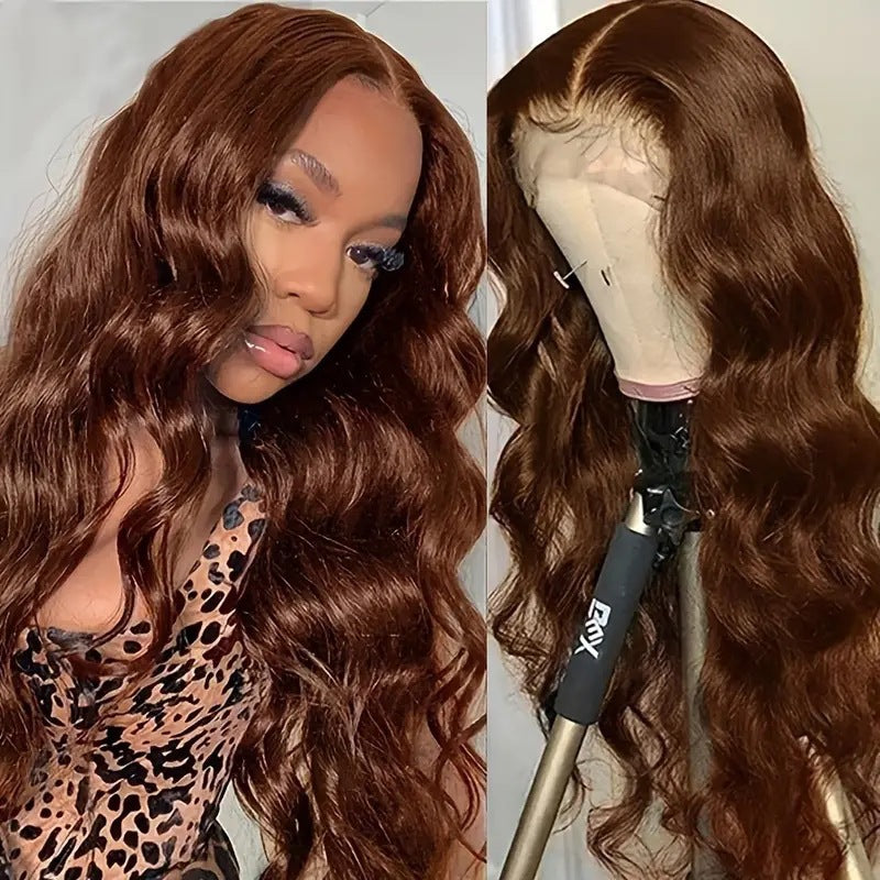 Women's Front Lace Synthetic Wigs Black Mid-length Long Straight Wig