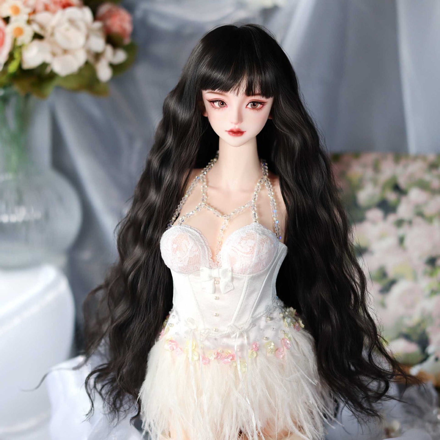 Ye Doll Hair Accessories With Bangs Small Curls Cos Wig