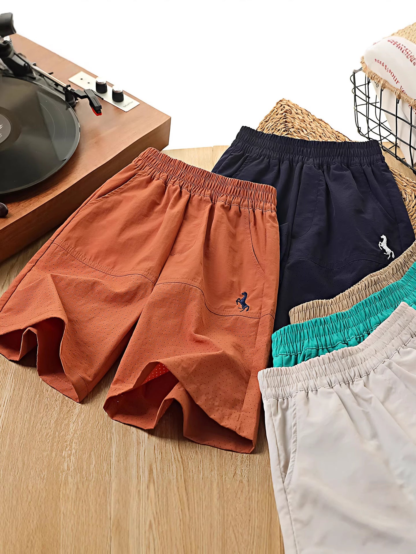 Shorts Summer Thin Loose Breathable Knee Length Fashion Embroidered Perforated Children's Pants