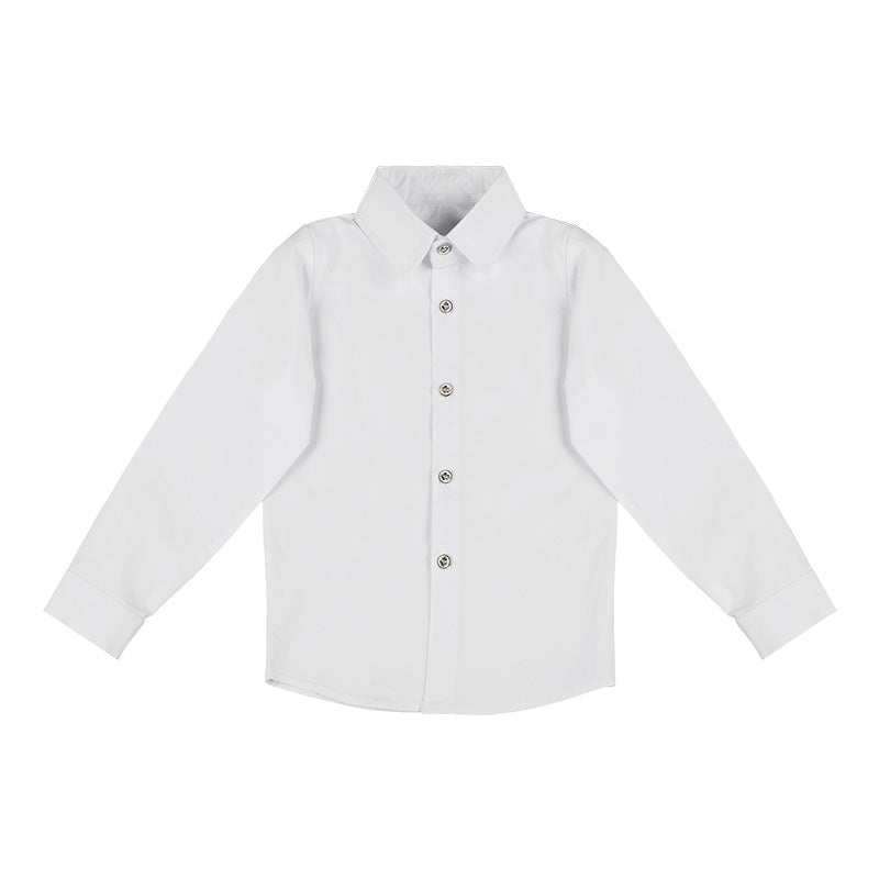 Children's Plus Size White Medium Large Fat Children's Shirt