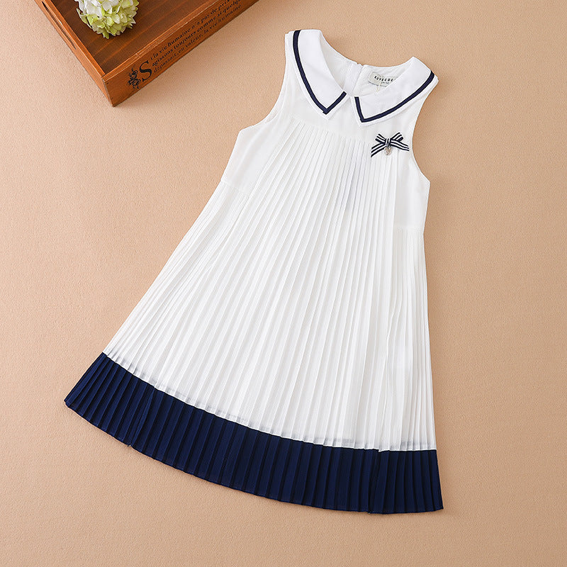 Children's Summer Middle Big Pleated Skirt Princess Children's Dress