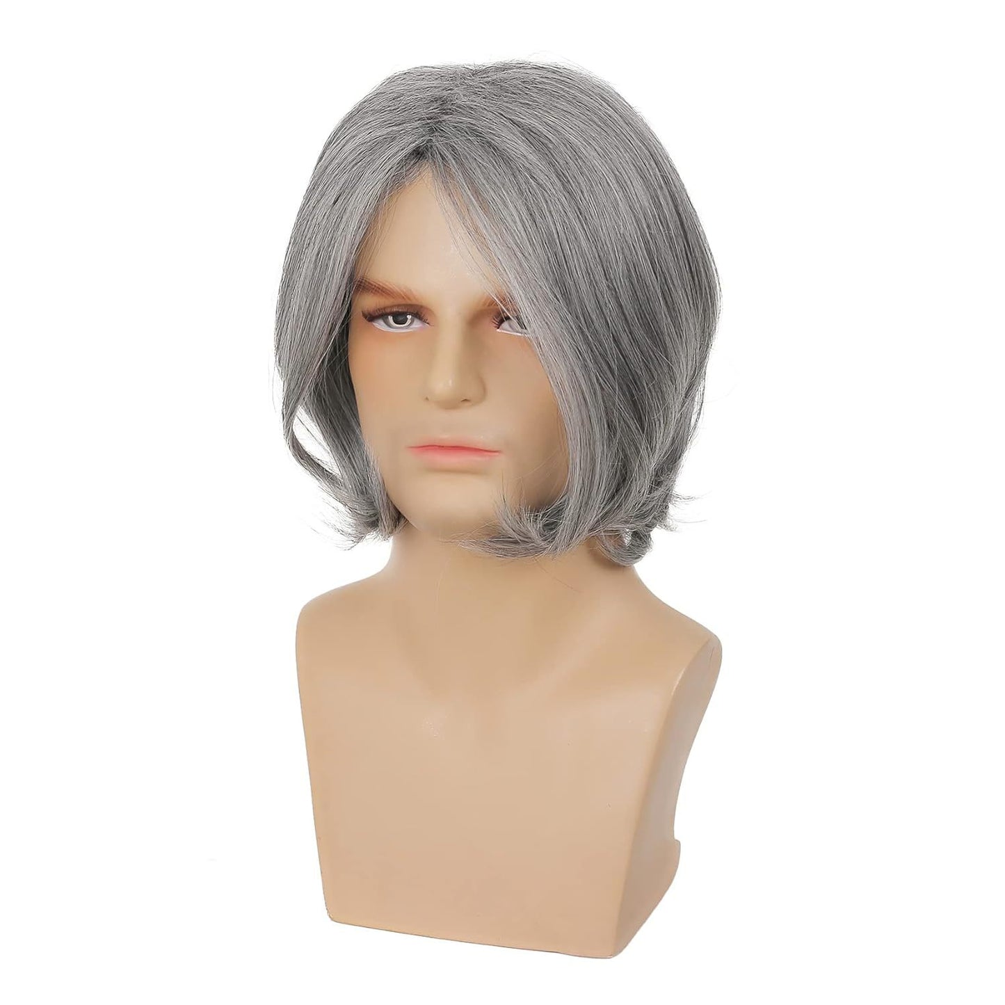 Men's Fashion Sier Gray Head Cover Men's Wig