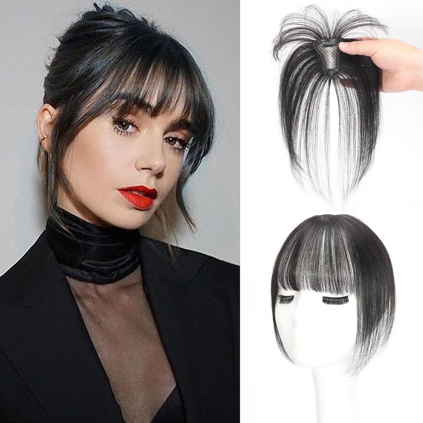 Air Small Supplementing Piece Cover Bangs Hand-woven French Style Female Wig