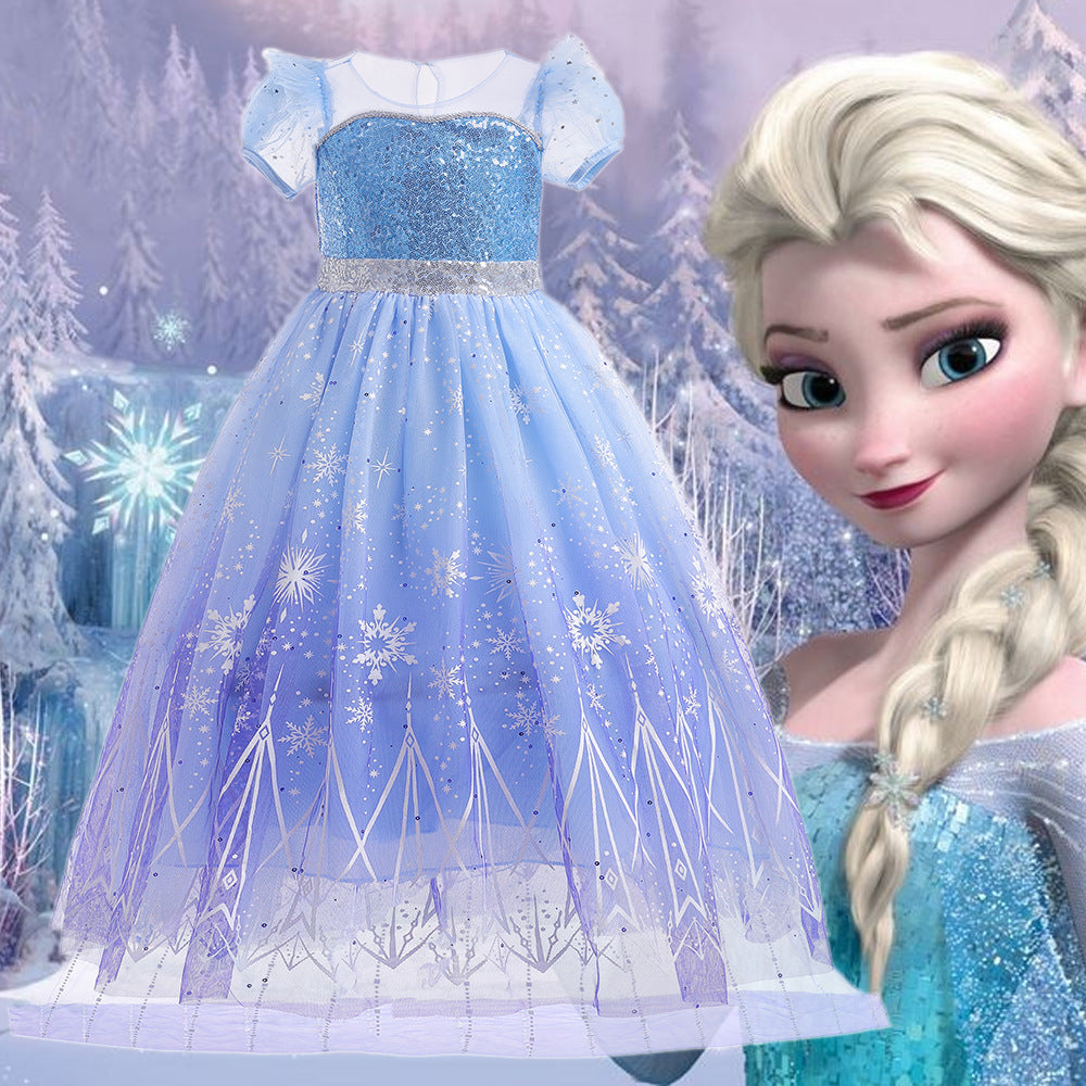 Children's Halloween Frozen Western Style Aisha Tulle Skirt Little Princess Children's Dress