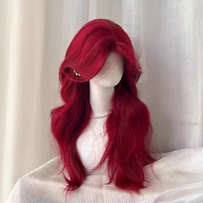 Hair Fluffy Outer Eight Bangs Adult Lady Like Woman Female Wig Long Curls