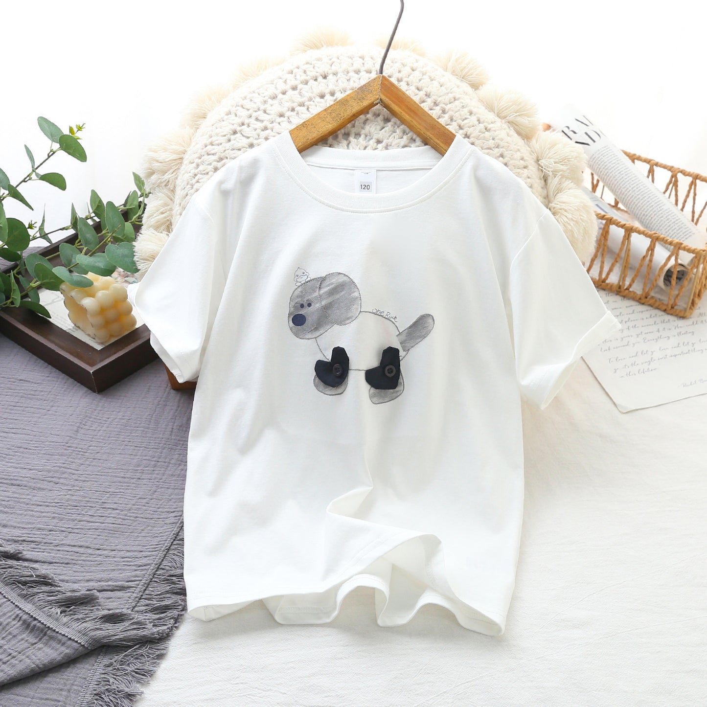 Boys Summer Short Sleeve Middle Big Cartoon Round Neck Half Children's T-shirt
