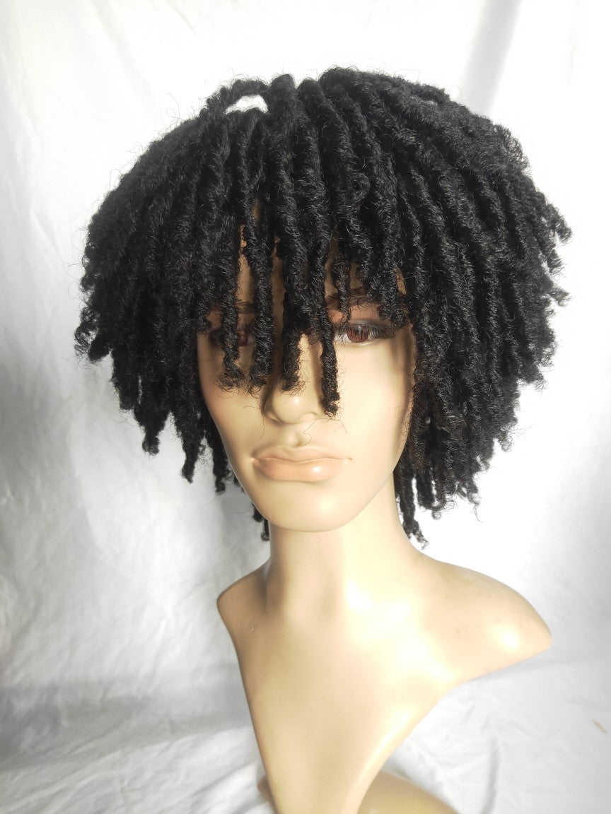 Men's Hot Dreadlocks Pullover Exaggerated Modeling Performance Foreigners Wig Short Straight Hair