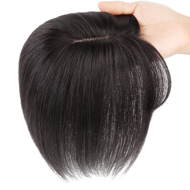 Replacement Cover Gray Hair Additional Volume Real Hairpiece Naturally Invisible Wig