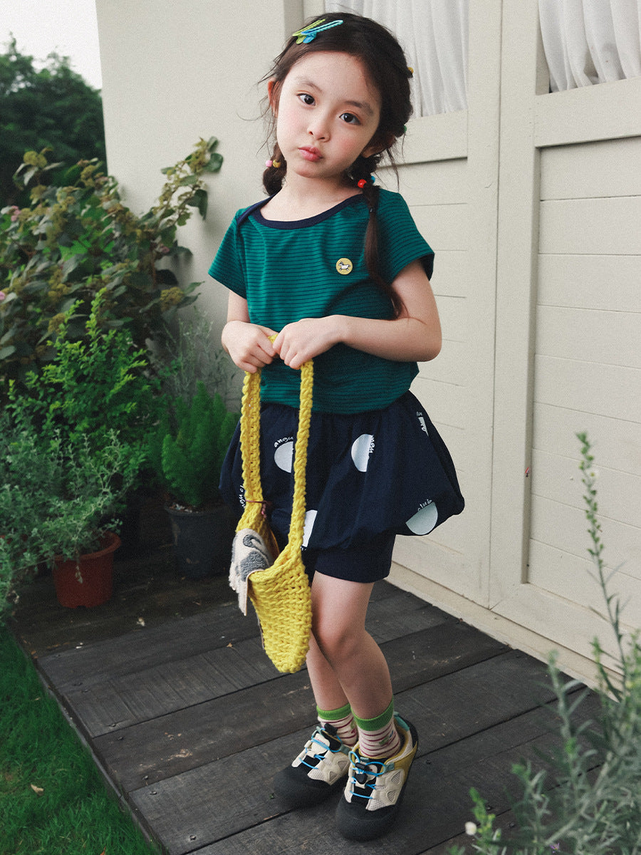 Children's Striped Short-sleeved Summer Half Sleeve Top Children's T-shirt