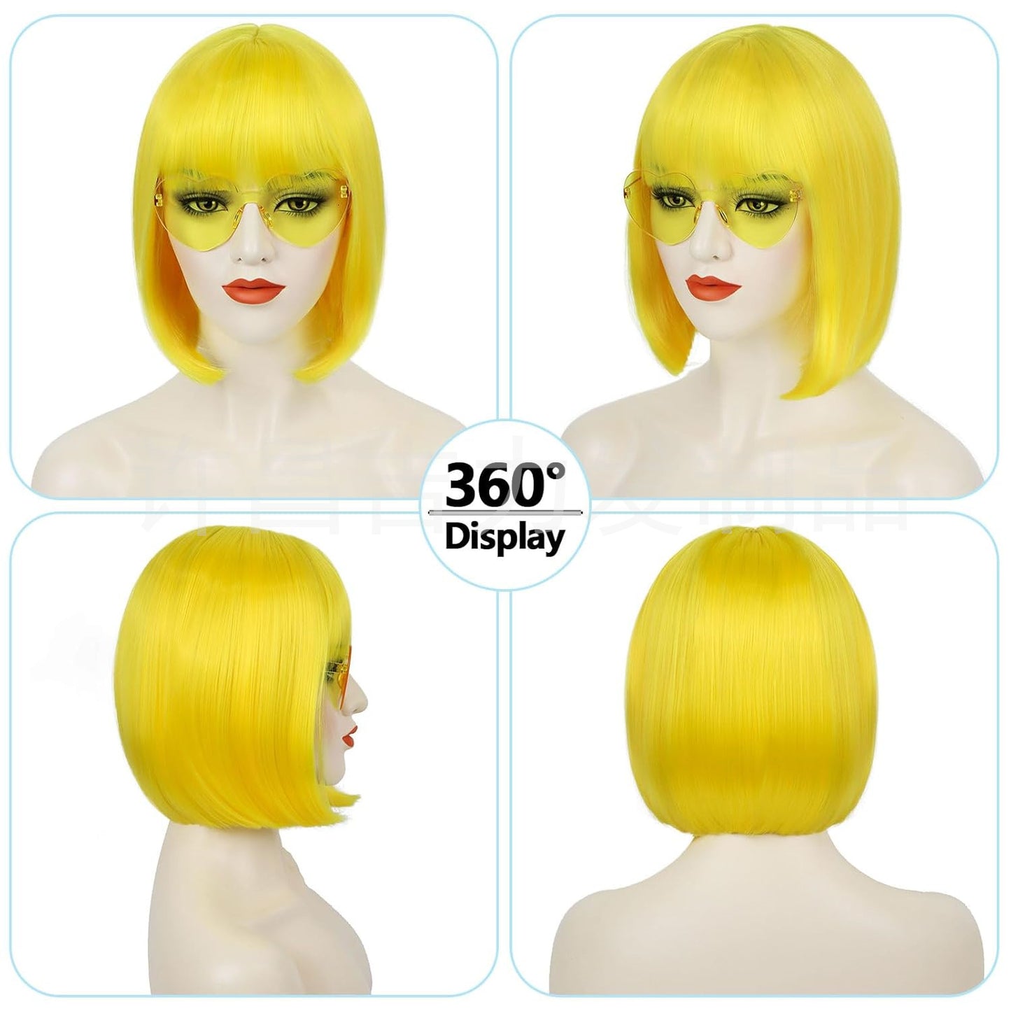 Unique Head Cover Bangs Synthetic Wigs Wig Short Straight Hair