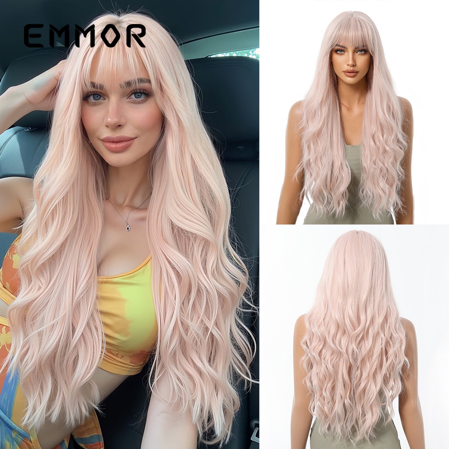 Tea Brown Big Wave Curly Full Wig Long Curls