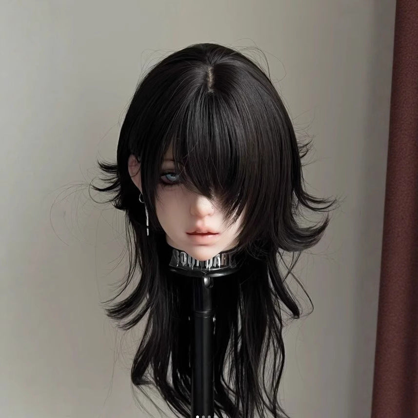 Tail Anchovy Curly Hair Two-dimensional Simulation Fluffy Layered Long Straight Wig