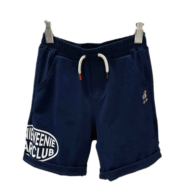 Korean Style Little Bear Summer Pure Knitted Casual Sports Shorts Children's Pants