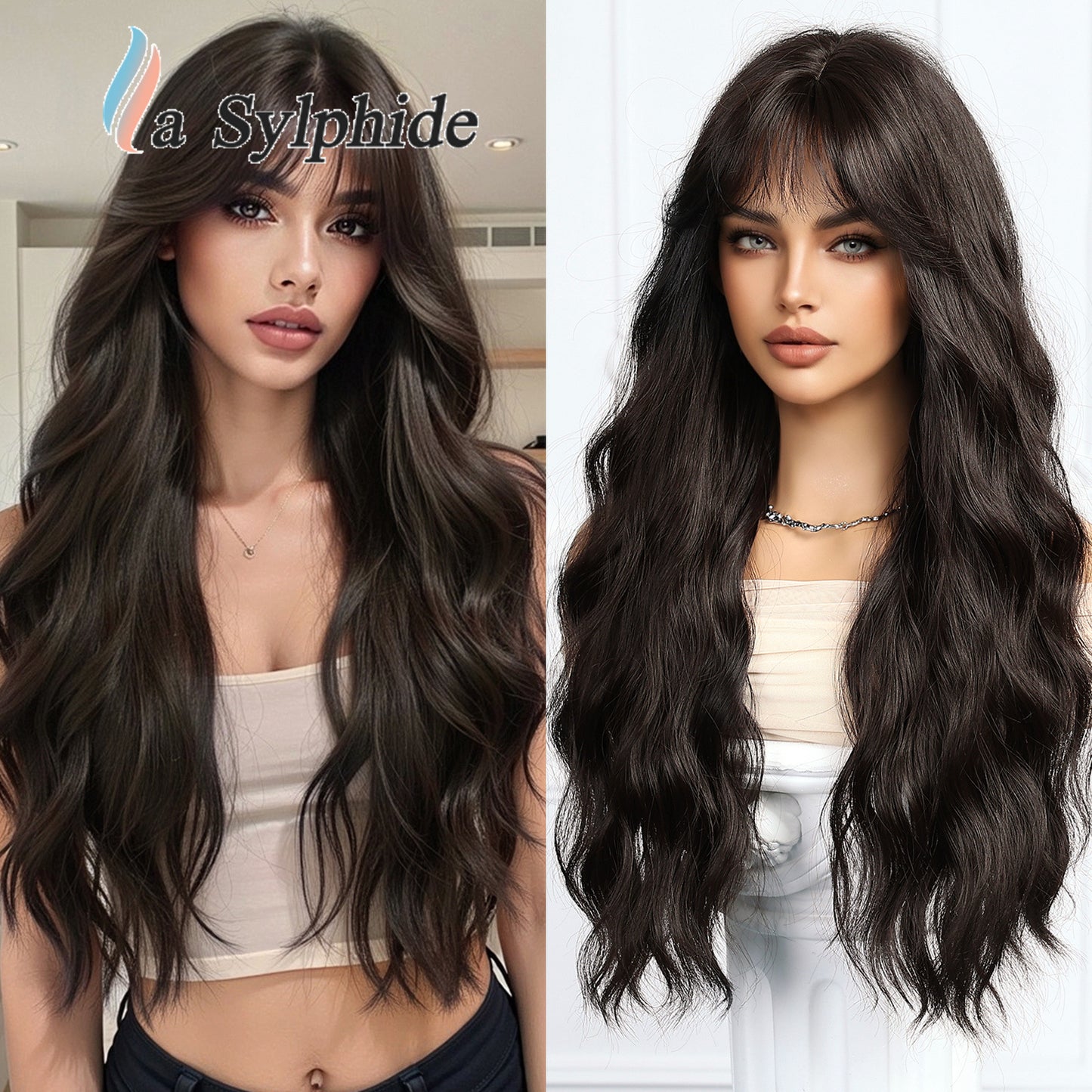 Female Mesh Beauty Curly Hair Natural Wig Long Curls